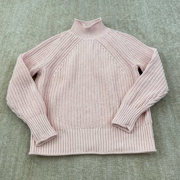 J. Crew Sweaters - J. Crew Cotton Roll Neck Sweater XS Pink